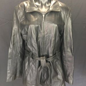 Black leather jacket